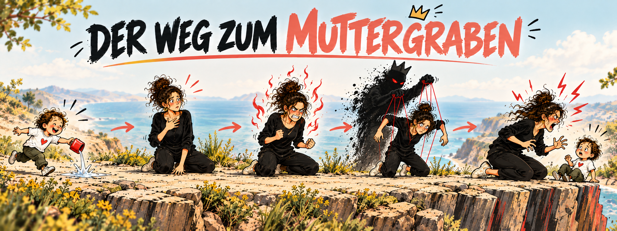 Kette aus Situation, Bedeutung, Emotion und altem Muster vor dem Anschreien des Kindes
